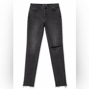 Old Navy Charcoal Distressed High-Rise Skinny Jeans